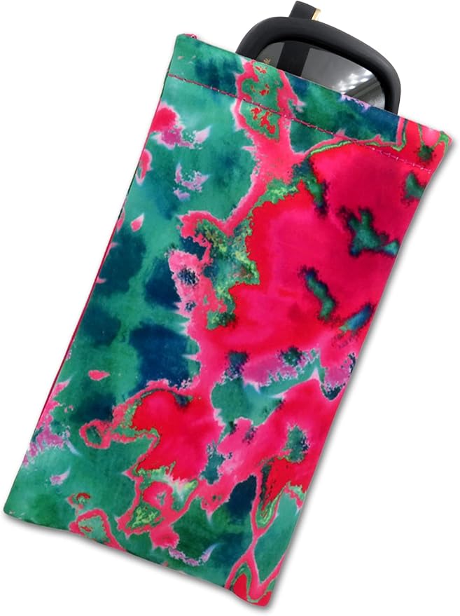 Soft Sunglasses case | Large Glasses Case Holder - Eyeglass Pouch Squeeze Top | Glasses pouch Lightweight Extra Layers