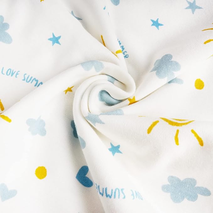 Zenssia Organic Cotton Toddler Pillowcases Pack of 2, 13x18 Inches Travel Pillowcase with Envelope Closure, Soft & Breathable Baby Pillow Case Cover, Sunny Blue