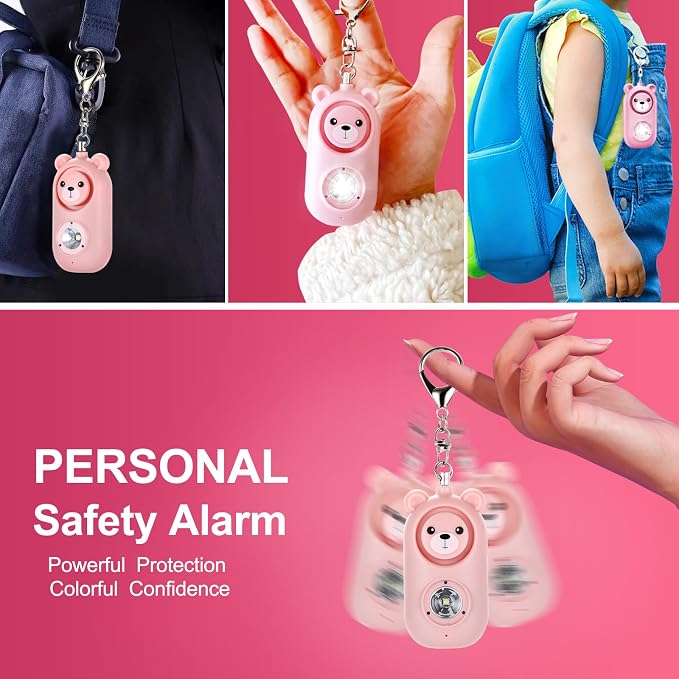 Personal Alarm for Women – 130dB Loud Rechargeable with Led Strobe Light, Self Defense Safety Alarm Keychain for Kids Elderly, Safe Sound Emergency Siren in Danger