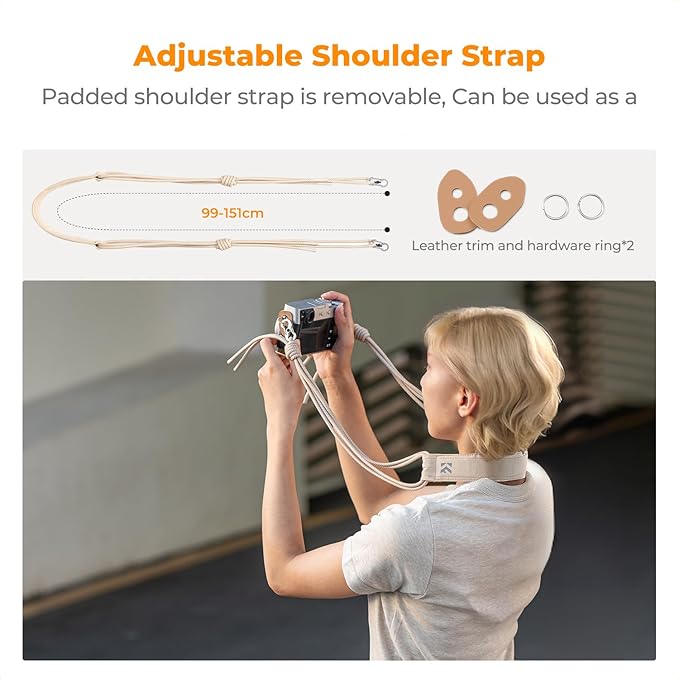 K&F CONCEPT Camera Sling Bag Small Compact Case, Cute Soft Camera Pouch Handbag for Urban Street Photography