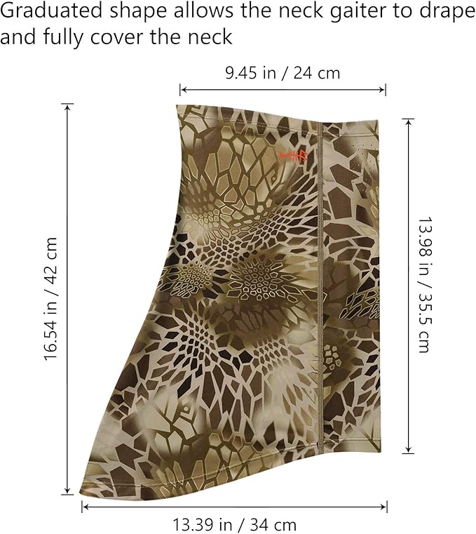 BASSDASH Neck Gaiter Mask UPF 50 Sun Protection for Men & Women, Fishing, Hiking, Outdoor