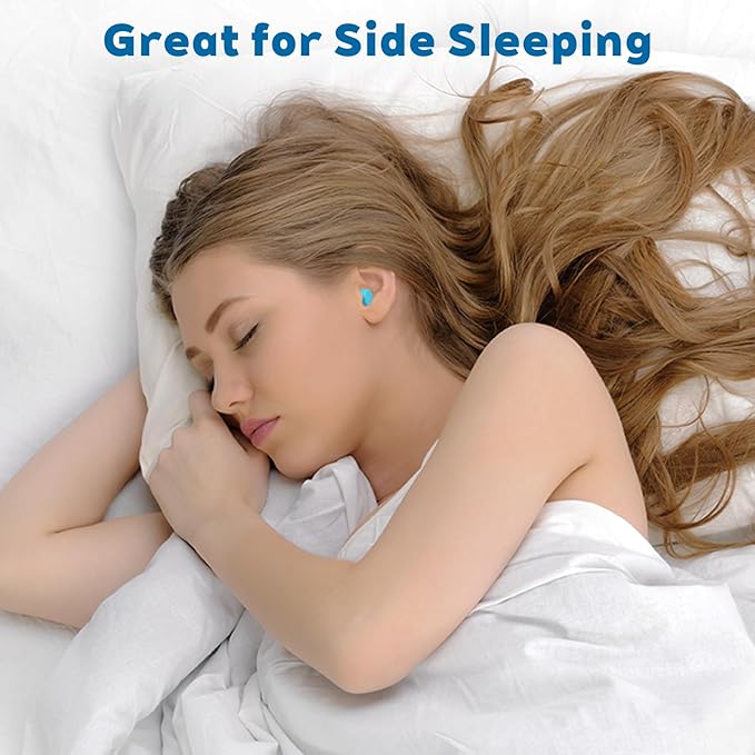 Ear Plugs for Sleeping Noise Cancelling - 40dB Ear Plugs for Noise Reduction - Calmer Earplugs for Concert Sleep Travel Study Work - Hearing Protection Sound Blocking - Blue 10 Pairs in 2 Cases