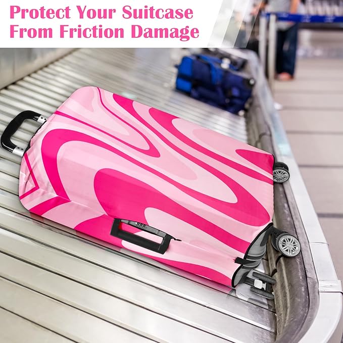 Luggage Covers for Suitcase Elastic Suitcase Covers Luggage Protector Anti-scratch Fits 18-20 Inch Pink