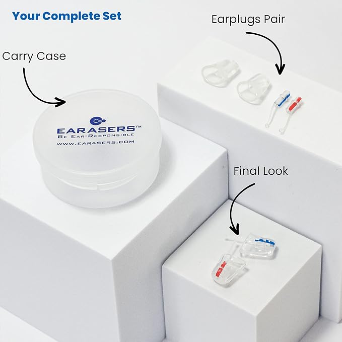 Earasers 19dB Noise Reducing Earplugs - Large