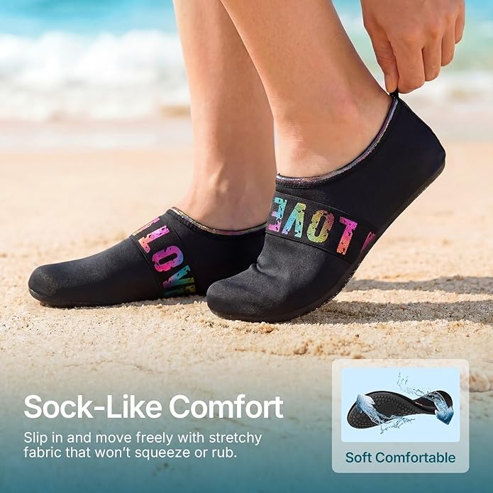 Water Shoes for Women Men Quick-Dry Aqua Socks Swim Beach Outfits Barefoot Yoga Exercise Wear Sport Accessories Pool Camping Must Haves River Hiking Adult Youth Size