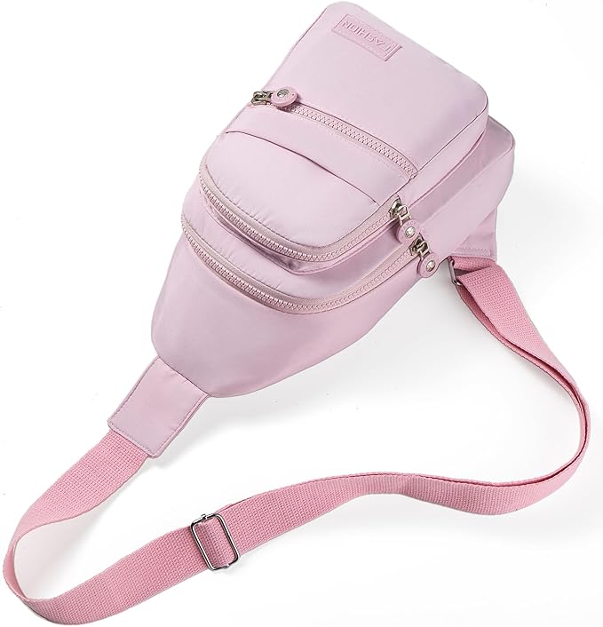Banelu Small Sling Backpack Crossbody Bags for Women, Small Sling Bag Cross Body Bag Fanny Packs Crossbody Purses - Pink