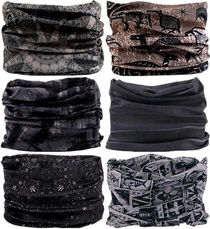 VANCROWN Headband Neck Gaiter Head Wrap Headwear Face Mask Magic Scarf Bandana for Men and Women