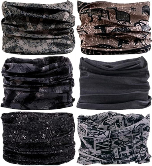 VANCROWN Headband Neck Gaiter Head Wrap Headwear Face Mask Magic Scarf Bandana for Men and Women