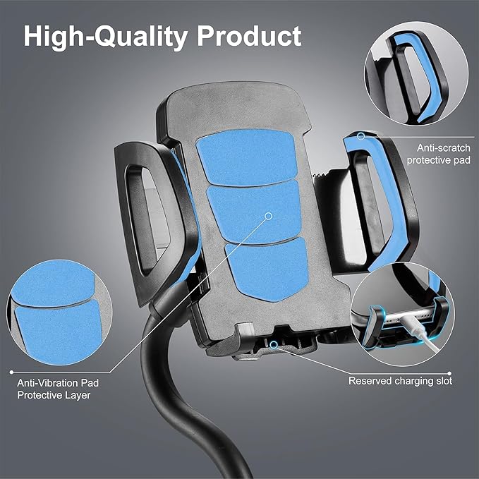 YUHENG Car Cup Holder Phone Mount, 360° Rotating Adjustable Gooseneck, Universal Cupholder Cell Phone Cradle for iPhone Samsung, Secure Fit, One-Touch Release