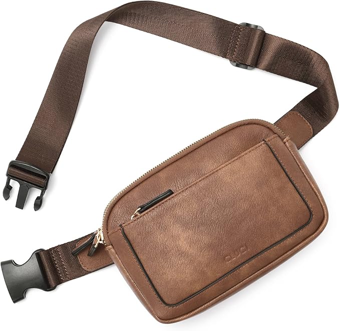 CLUCI Fanny Packs for Women Cross body, Belt Bag for Women, Mini Everywhere Crossbody Waist Bag Adjustable Strap, Vegan Leather Women's Fanny Pack