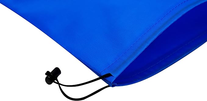 PALTERWEAR Drawstring Pouch with Toggle (10 x 15 Inch, 12 Pack, Blue) Nylon Cinch Bag for Travel, Gym and Storage