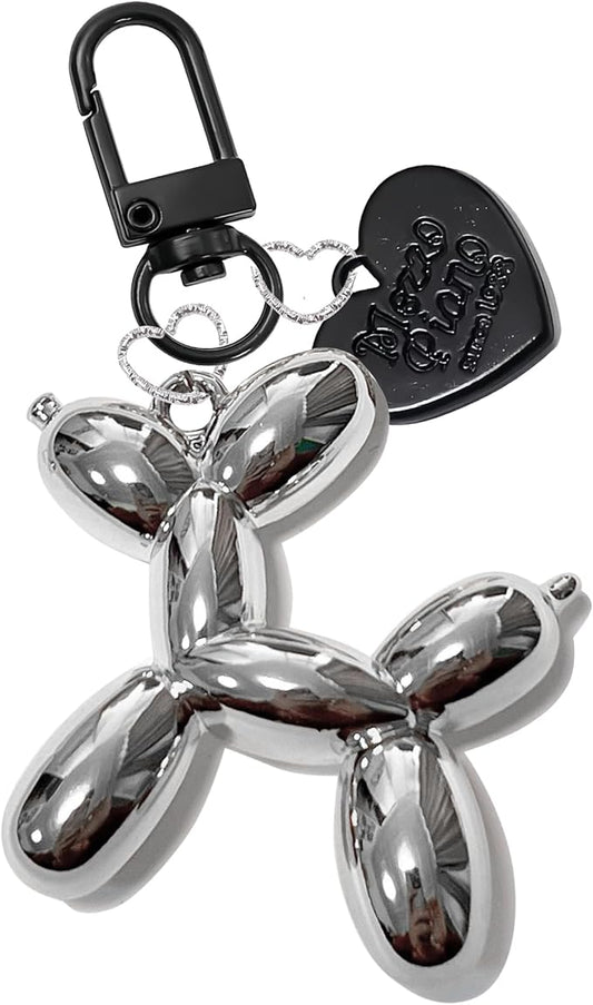 LAEKOU Jelly Balloon Dog Design Keychain for Women, Cute Girls Key Chain, Bag Charms Accessories for Car Purse Backpack