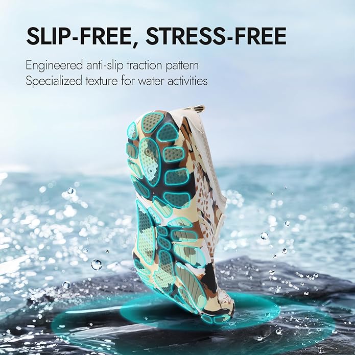ATHMILE Hiking Barefoot Water Shoes for Women Men Beach Swim Aqua Pool River Quick Dry Athletic Wide Toe Outdoor Sport Kayaking Boating Rock Climbing Yoga Lake