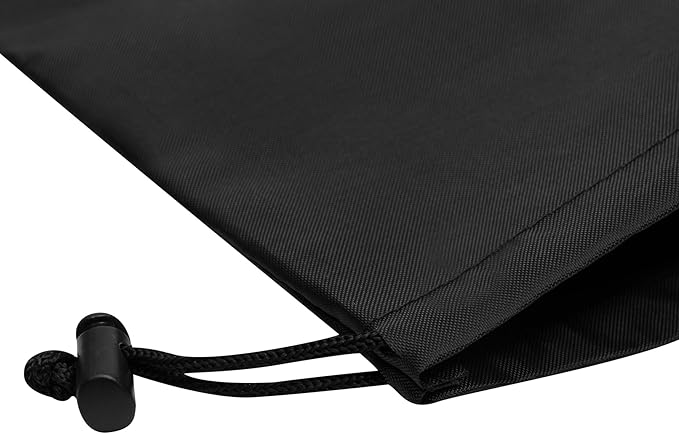 PALTERWEAR Drawstring Pouch (8 x 11 Inch, 12 Pack, Black) Nylon Cinch Bag with Toggle for Travel, Gym and Storage