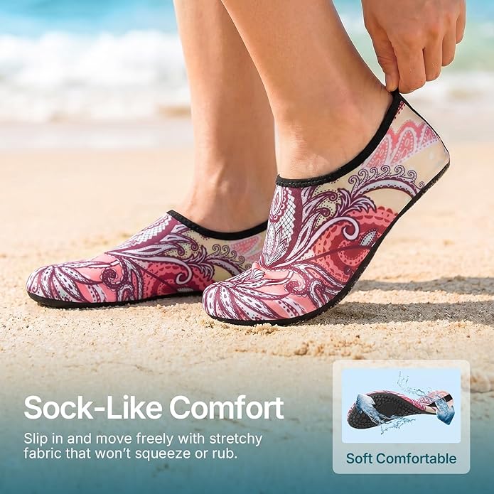 Water Shoes for Women Men Quick-Dry Aqua Socks Swim Beach Outfits Barefoot Yoga Exercise Wear Sport Accessories Pool Camping Must Haves River Hiking Adult Youth Size