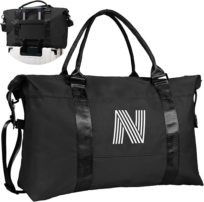 Women Birthday Gifts, Initial Travel Duffel Bag, Personalized Weekender Bag，Monogram Overnight Bag Gift for Grandmother,Birthday Gifts Personalized Gifts Bridesmaid Gifts (Letter N)