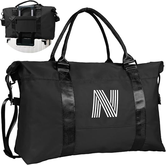 Women Birthday Gifts, Initial Travel Duffel Bag, Personalized Weekender Bag，Monogram Overnight Bag Gift for Grandmother,Birthday Gifts Personalized Gifts Bridesmaid Gifts (Letter N)