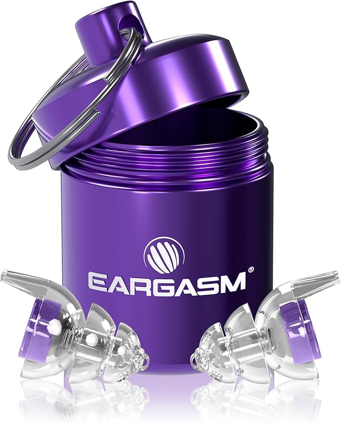 Eargasm Smaller Ears Hyperviolet Purple Earplugs for Concerts, Festivals, Musicians, Night-Life, Motorcycle Hearing Protection - Reusable Ear Plugs for Small Ear Canals, Noise Reduction up to 21 dB
