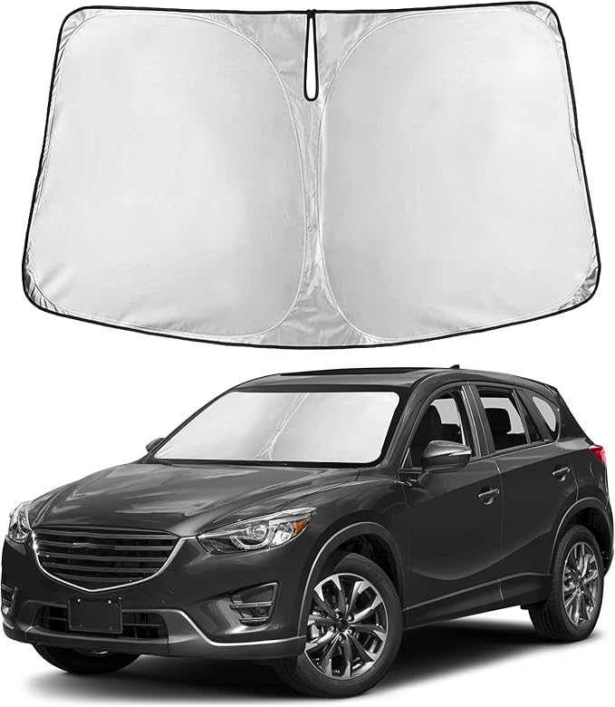 Autovir Windshield Sun Shade Fit for 2013-2014 2015 2016 Mazda Cx-5 Sunshade, Front Car Window Shades Sun Visor, Blocks UV Rays & Heat, Car Accessories