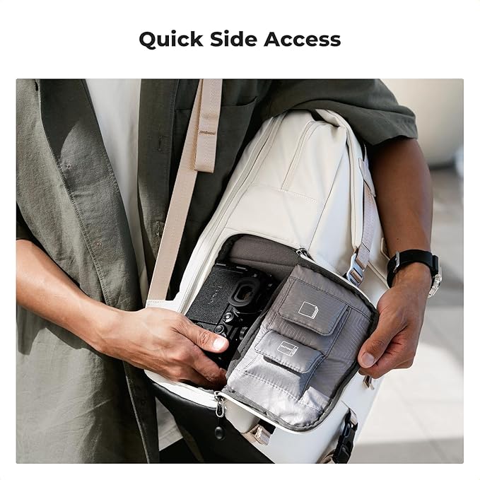 K&F CONCEPT Camera Backpack, Camera Bags for Photographers Large Capacity Camera Case with Raincover,15-15.6 Inch Laptop Compartment Compatible for Canon/Nikon/Sony/DJI Mavic Drone