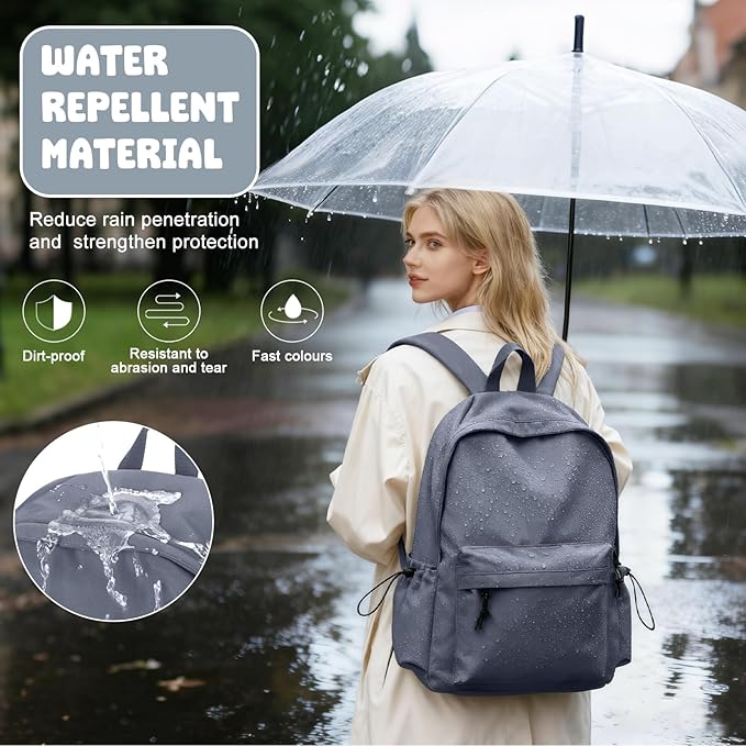 VECAVE School Backpack BluePurple Waterproof Bookbag Casual Lightweight Travel Rucksack Daypack Backpacks for Men Women College High School Bags backpack for Boys Girls Teens