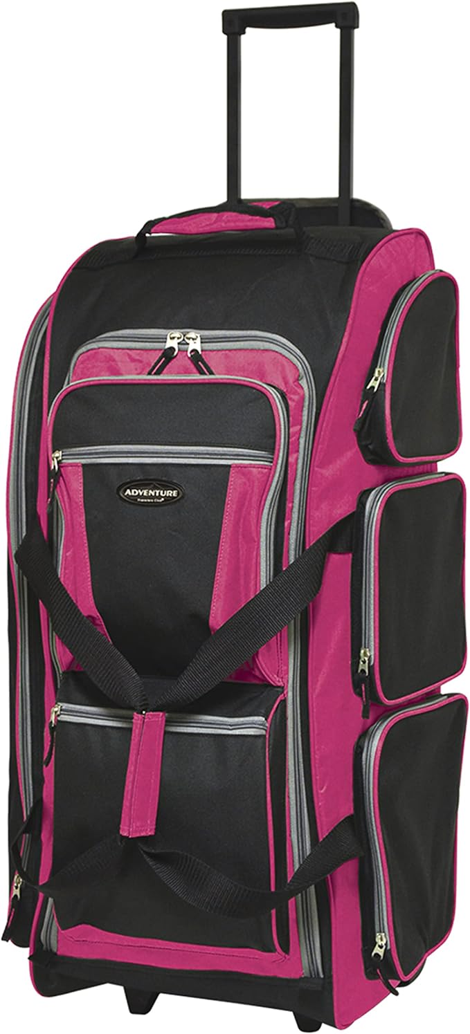Travelers Club Xpedition 30 Inch Multi-Pocket Upright Rolling Duffel Bag