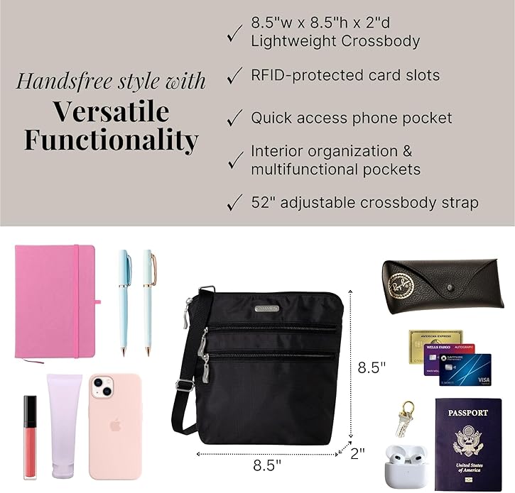 Baggallini Women's Essential Crossbody Bags