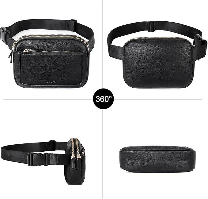 CLUCI Fanny Packs for Women Cross body, Belt Bag for Women, Mini Everywhere Crossbody Waist Bag Adjustable Strap, Vegan Leather Women's Fanny Pack