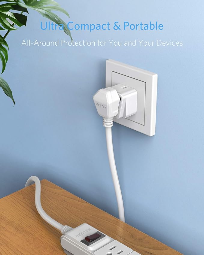 BESTEK Worldwide Travel Plug Adapter Set, Grounded Universal Power Plug Adapter for USA to US, EU, AU, UK, GE, HK and More- 8 Packs