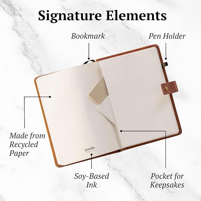Travel Journal with Prompts (Hardcover) 2nd Edition - Vegan Leather Adventure Essential - 2-Page-A-Day Travel Journal (40 Days) for Women Men Nonbinary - A5 Daily Diary & Traveler Notebook - Gift - Present