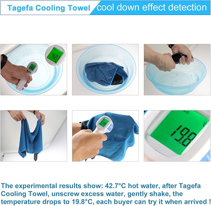 Cooling Towels 40 Pack, 40"x12" Bulk Cold Towels for Hot Weather, Cool Gym Towel for Neck & Face, Cooling Rags with Carry Bag for Sports, Workout, Golf, Camping, Travel