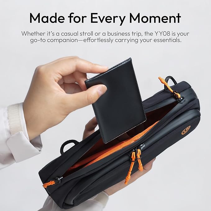 ULANZI YY08 Sling Bag Everyday Shoulder Bag Compatible with DJI Osmo Pocket 3/Pocket 4/GoPro/Insta360 Action Cameras, Vlog Photography Crossbody Portable Bag Small Camera Case w Detachable Strap, 2L