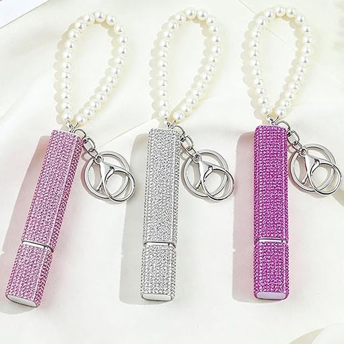 3 Pack Rhinestone Perfume Spray Bottle Crystal Travel Refillable Perfume Atomizer Bottle Portable Mini Perfume Spray Dispensers for Women 5 ML or 10 ML (3 Color B, 10 ML)