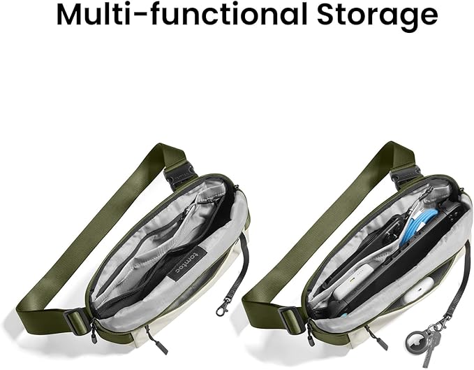 tomtoc Compact EDC Sling Bag 3L-10L, Minimalist Crossbody Bag Chest Shoulder Pack for Men Women, X-pac/Recycled Polyester
