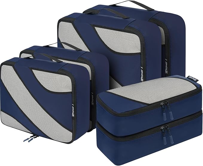 BAGAIL 6 Set Packing Cubes,Travel Luggage Packing Organizers