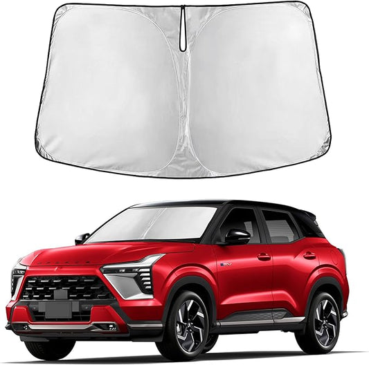 Autovir Windshield Sun Shade Fit for 2022-2024 2025 2026 Mitsubishi Outlander Sunshade, Front Car Window Shades Sun Visor, Blocks UV Rays & Heat, Car Accessories
