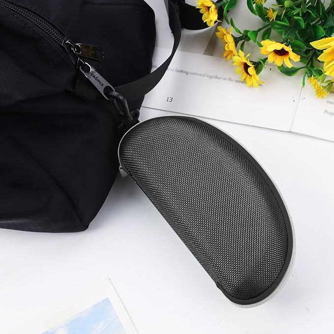 3pcs Zipper Hard Shell Sunglasses Case and Eyeglasses Case Portable Travel Glasses Case with Plastic Hook