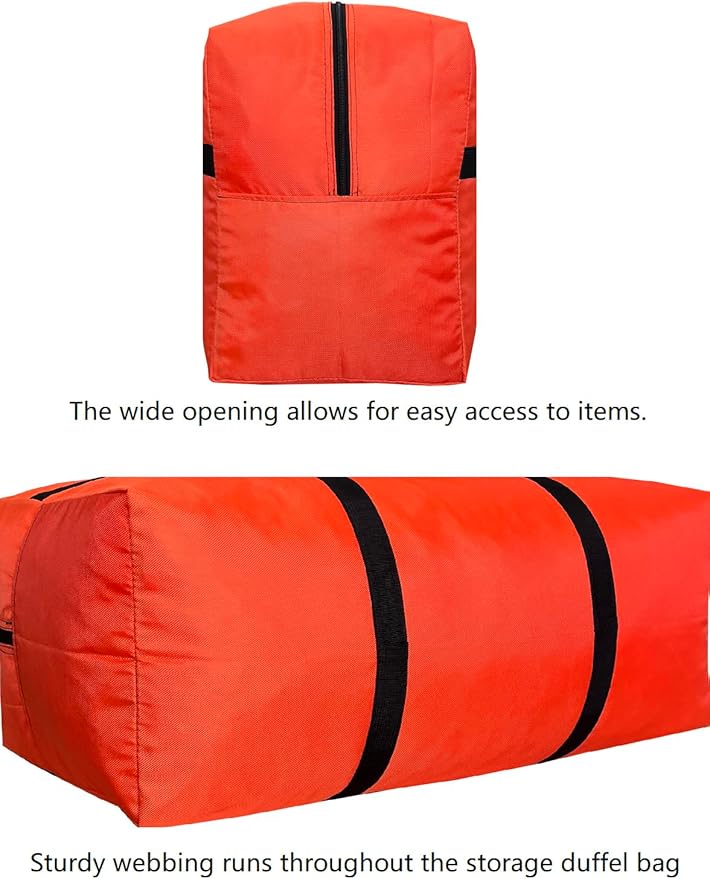 DoYiKe Extra Large Storage Duffle Bag with Zippers and Handles, Big Foldable Duffle Bag for Travel