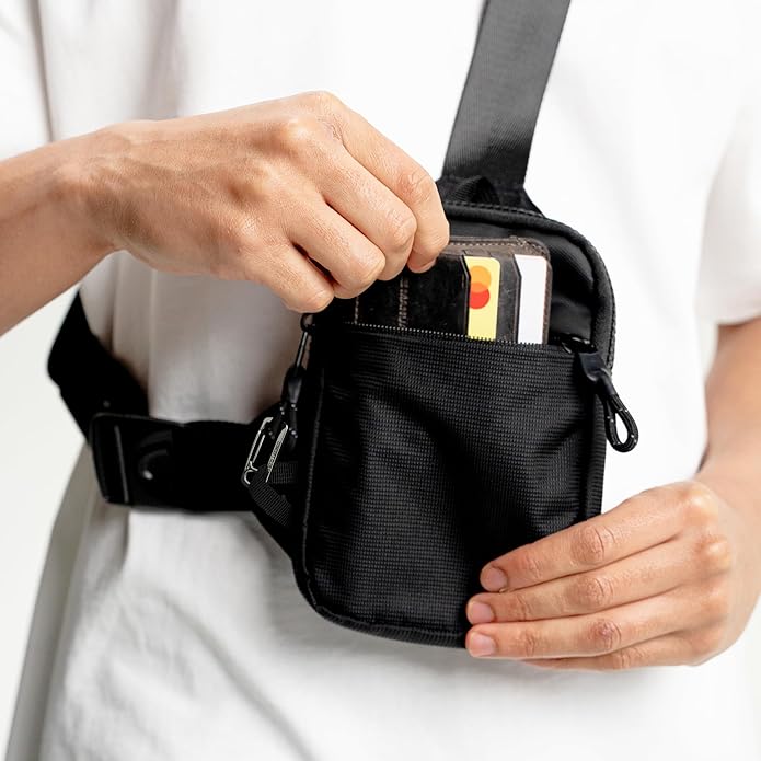 Travel Sling Bag for Men & Women - Small Water Resistant Crossbody Multipocket Chest Bag with Anti-Theft, RFID Blocking & Adjustable Strap for Casual, Outdoor, Work, Gym or Gift Ideas