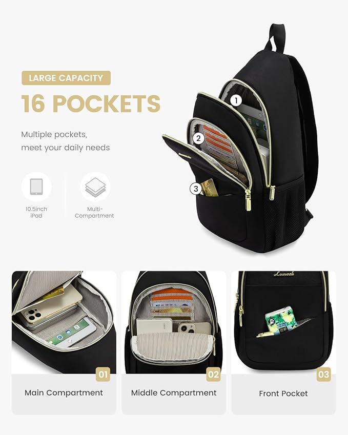 LOVEVOOK Sling Bag for Women, Sling Backpack Crossbody Bags Convertible, Small Diaper Bag Hiking Daypacks Water-resistant, Travel Shoulder Bag Chest Bag, Black