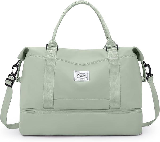 Travel Duffel Bag with Shoes Compartment, Overnight Weekender Bags for Women,Carry on Personal Item Bag