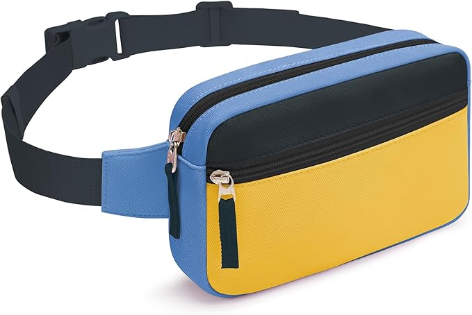 Fanny Pack Birthday Graduation Gifts for 7 8 9 10 11 12 13 Year Old Teen Girls Her Kids, Preppy Cute Trendy Stuff Colorblock Crossbody Bag Adjustable Belt Bags for Travel Essentials