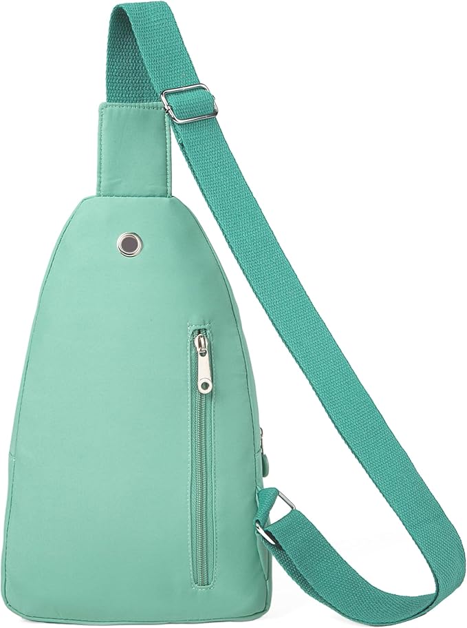 Banelu Small Sling Backpack Crossbody Bags for Women Men, Small Sling Bag Cross Body Bag Fanny Packs Crossbody Purses - Green