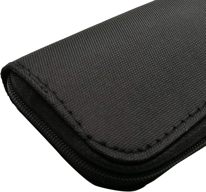 2PACK Memory Card Case, Suitable for SDHC, Micro SD, Mini SD, CF Cards, Card Holder Bag Wallet for Media Storage (Black+Black)