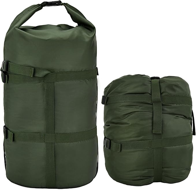 Compression Stuff Sack, 12L/24L/45L Sleeping Bag Cover Sack Sleeping Bags Storage Stuff Sack Organizer - Great Sleeping Bags Clothes Camping Hiking Backpacking