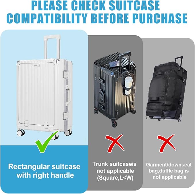 Yotako Clear Luggage Cover Protector with Front Pocket Zipper, 24 Inch Luggage Covers for Front Open Suitcase Wheeled Suitcase 24", No Disassembly