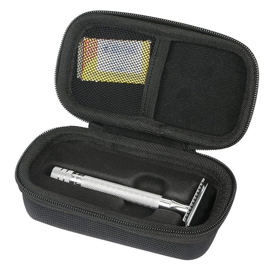 Khanka Hard Travel Case replacement for WEISHI Double Edge Safety Razor/Merkur Long Handled Safety Razor