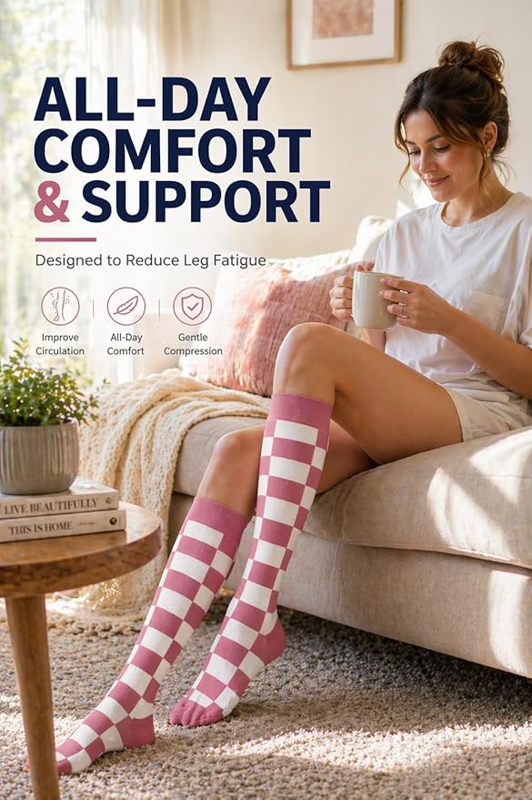 Aoliks Compression Socks for Women & Men 4 Pairs, Best Support for Nurses Running Travel