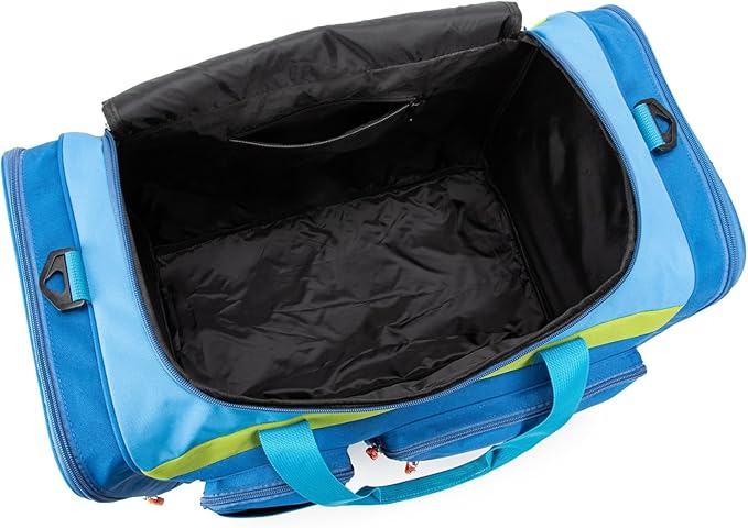 Large Kids Duffle Bag for Travel, Overnight, or Weekender, 22" inch (Blue)