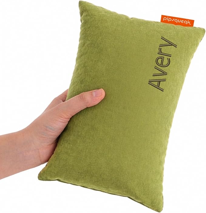 Pipsqueak Microfiber Pillow - Small, Mini, Tiny - 11 x 7 in - Perfect for Travel, Cars, Airplanes, Camping, Dogs, Toddlers, Kids, Lumbar, Knees and Neck - Ages 2 Yrs and Up